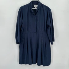 Pomander Place by Tuckernuck Navy Blue Darien Mini Dress size XL Shirt Dress