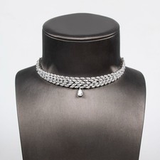 Wedding Bridal CZ Jewelry Set Zirconia Necklace Earrings Set