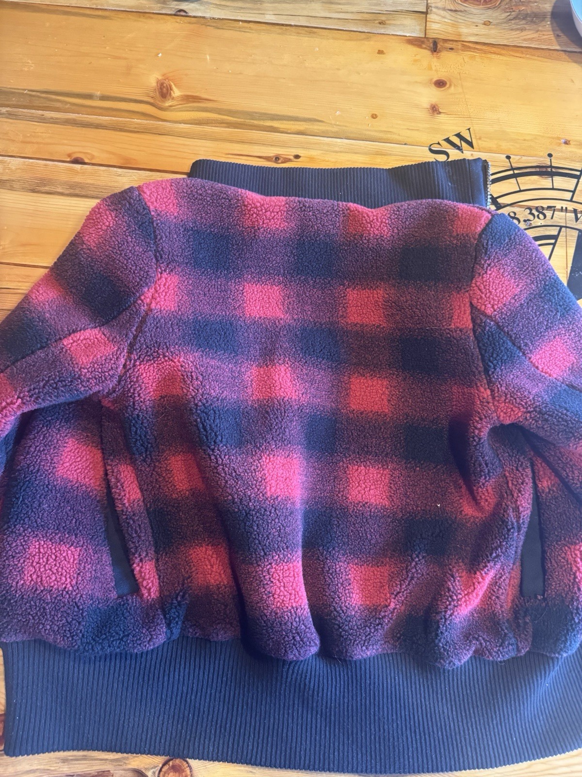 Pendleton Red Black Full Zip Lined Short Plaid Me… - image 3