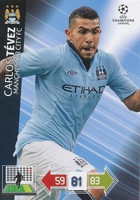 CARLOS TEVEZ # MANCHESTER CITY.FC Shanghai Shenhua CHAMPIONS LEAGUE CARD 2013