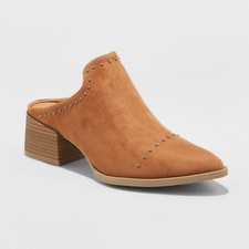NEW Women's Crista Studded Pointed Toe Heeled Mules - Universal Thread
