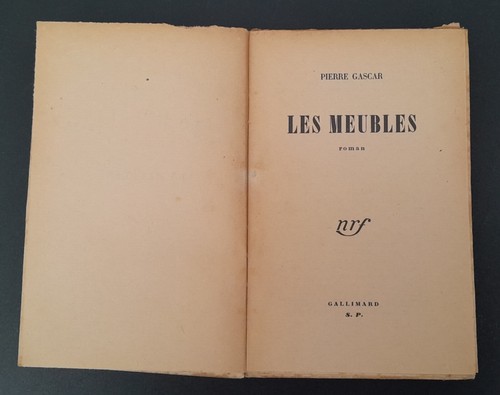 Envoi dédicace Fournier Pierre Gascar Les meubles Roman Gallimard 1949 Augagneur - Imagen 3 de 12