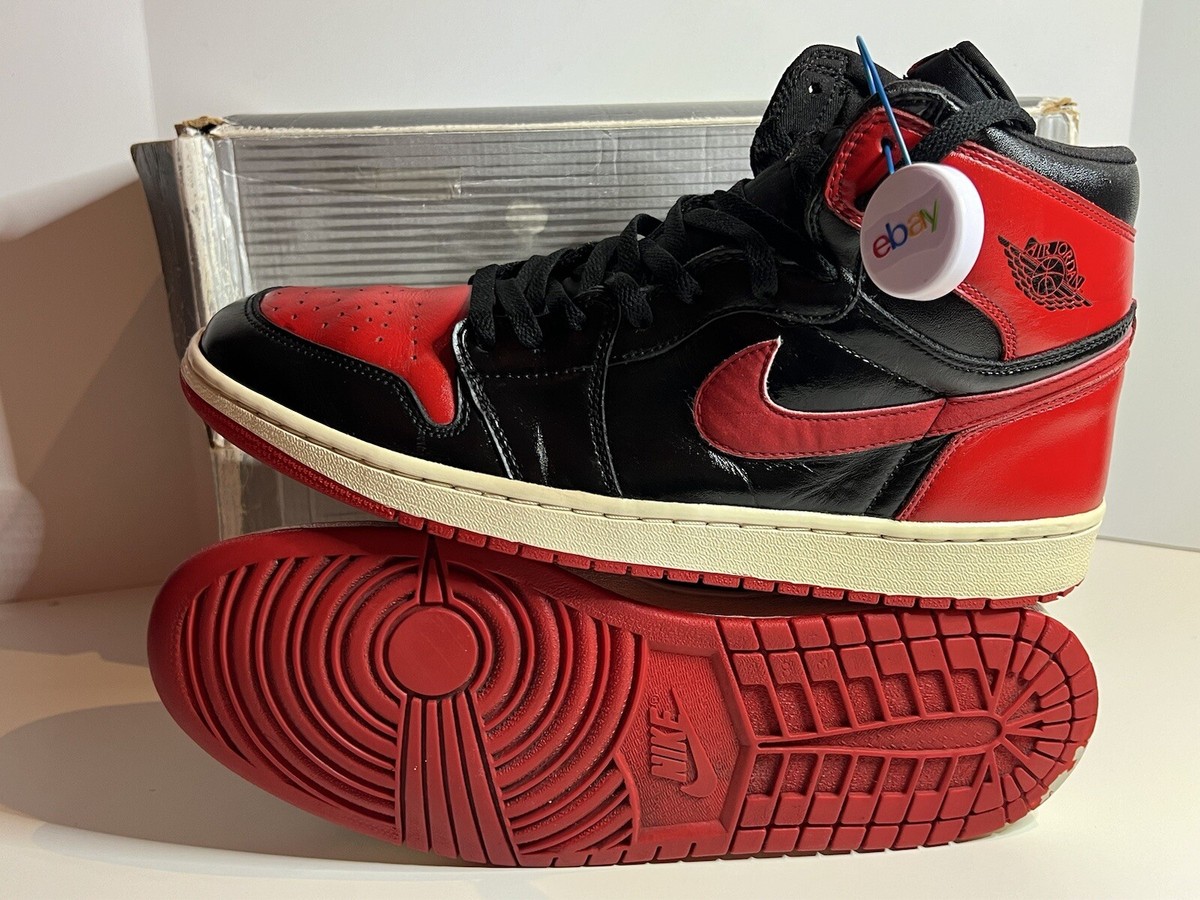 AIR JORDAN 1 RETRO 2001 BRED BANNED MEN SZ 13 136066-061 W/ OG BOX