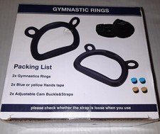 NEW "EXQ" Home Kids Gymnastic Rings Pull up Rings Exercise, IN/OUTdoor Gym Rings