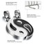 Yin-Yang Stud Earrings for Men | Illusion Tunnel Plug Screw Back | Wide:10MM Yin-Yang Stud Earrings for Men | Illusion Tunnel Plug Screw Back | Wide:10MM