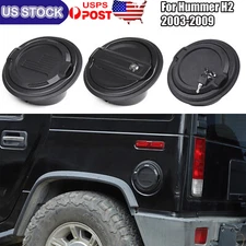 Locking Fuel Door Black Gas Tank Cap Cover Lock Key For Hummer H2 2003-2009