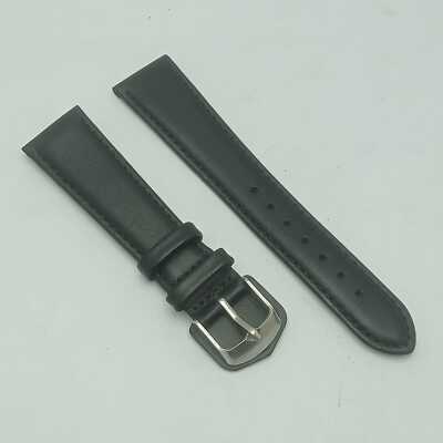 20 mm Stailer Echt Leder Leather Men s Watch Black Band Strap