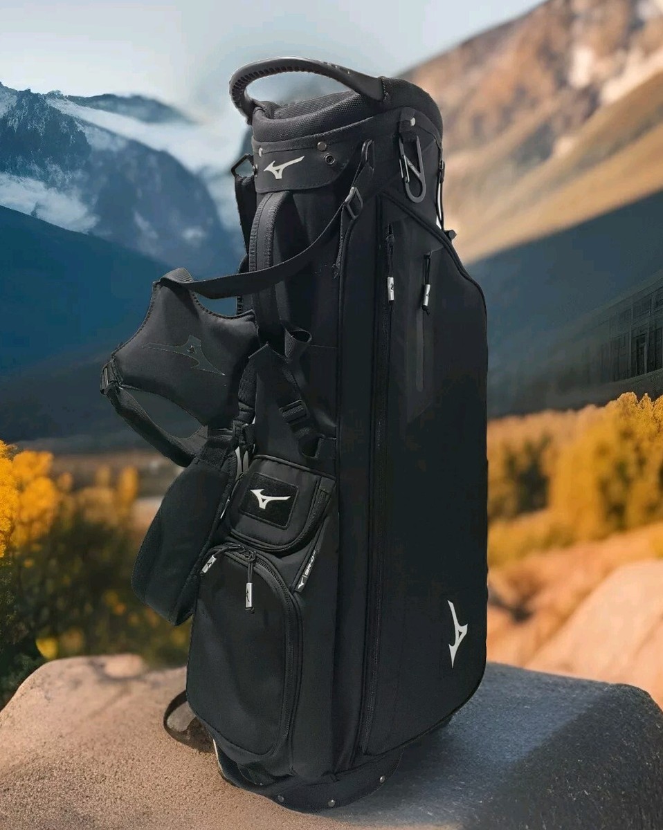 Mizuno Hybrid Stand Golf Bag BR-D3 Black White 4-way 8 Mizuno Hybrid Stand Golf Bag BR-D3 Black White 4-way 8