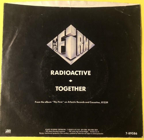 THE FIRM AUTOGRAPH 45 RECORD JIMMY PAGE PAUL ROGERS LED ZEPPELIN BAD COMPANY COA - Picture 4 of 13