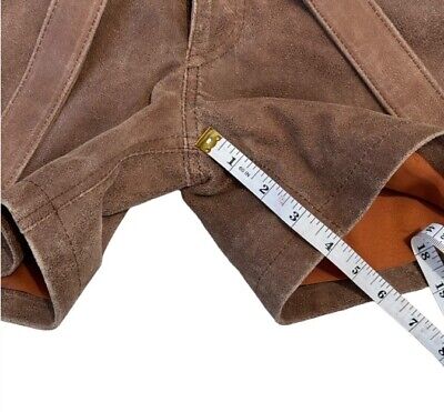 Leather Cult Mini Shorts Tan Leather Belted Pockets Moto Leather Cult Mini Shorts Tan Leather Belted Pockets Moto