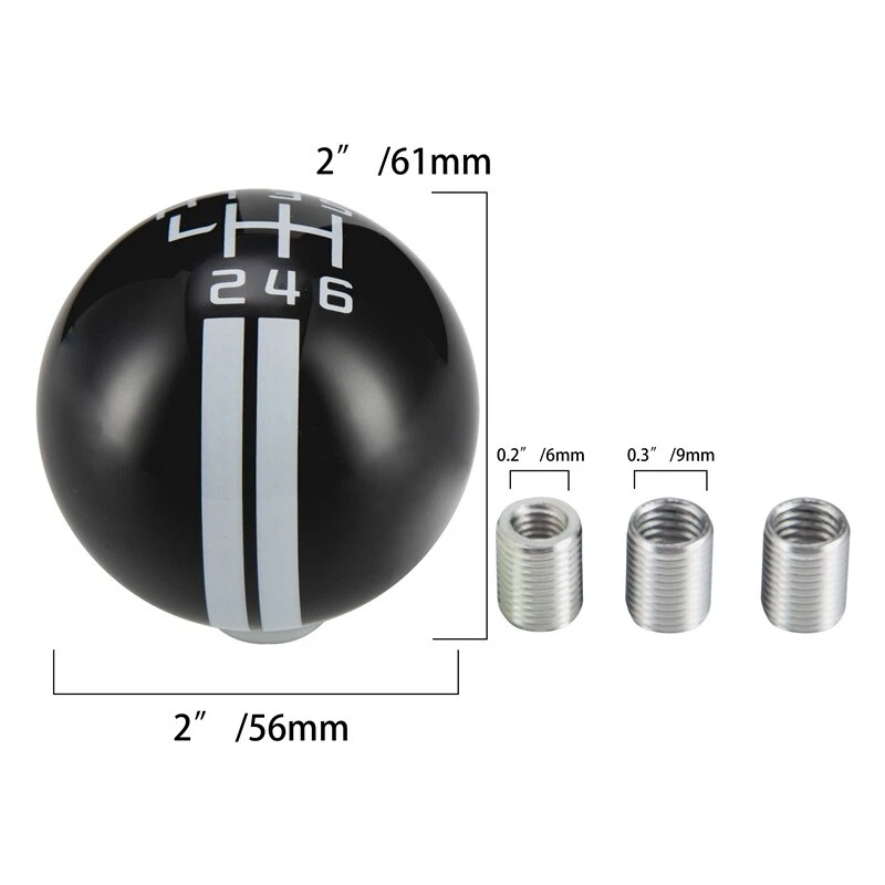 For Ford Mustang Car Manual MT 6 Speed Shift Knob Gear Shifter Ball Handle Head - Image 2 of 4