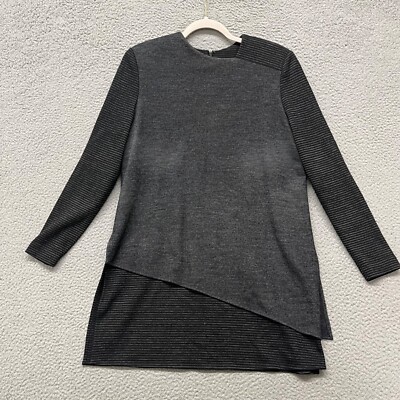Ildi Marshall Top Womens 16 Gray Wool Asymmetric Tunic Vintage Classy Lagenlook