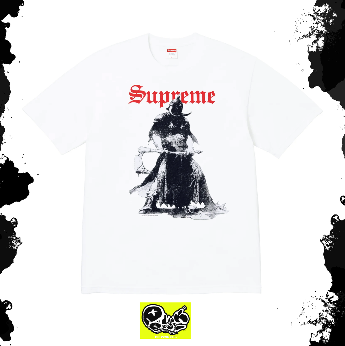 SUPREME/ FRANK FRAZETTA DESTRUCTION TEE WHITE SIZE XXL FW24 T