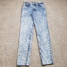 Vtg LEVIS Jeans 26x31 Orange Tab Made in USA Acid Wash Denim Tag Student 28x34