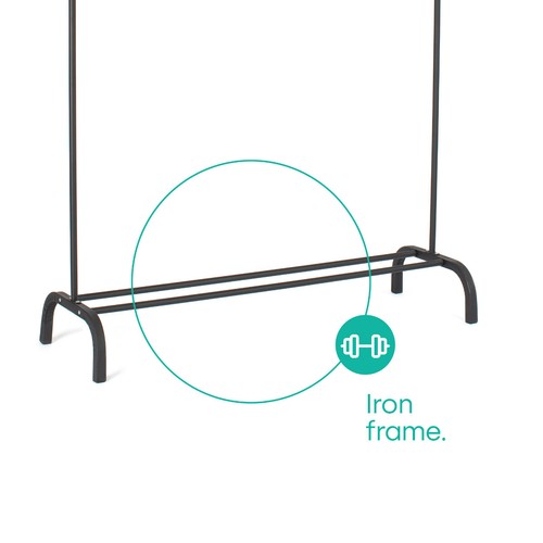 Heavy Duty Clothes Rail Rack Garment Hanging Display Stand Shoes Storage Black - Picture 7 of 9