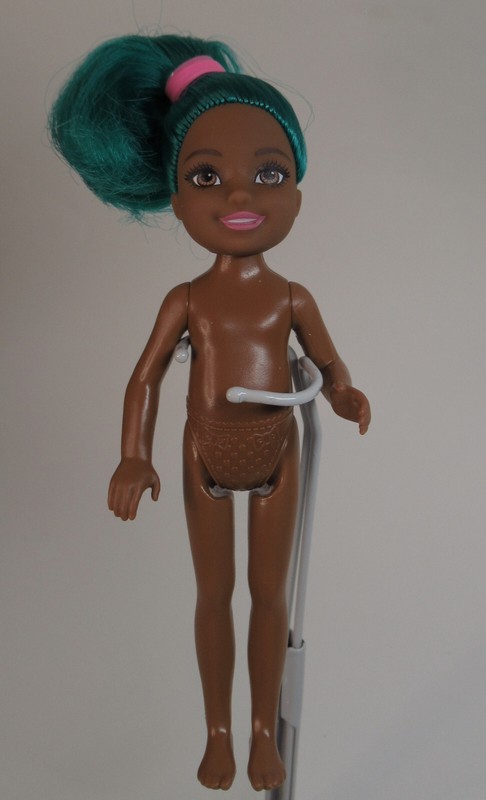Mattel Barbie Little Sister Chelsea I can Be Rockstar Nude Doll Green Hair Kelly