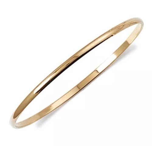 Bracelet Jonc Rigide Ouvert Plaqué Or 18 Carats - Bijou Femme - Neuf Avec étiquettes