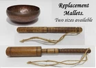 Reproduction singing bowl mallet, gong stick, Tibetan, meditation, 2 sizes