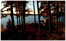 Postcard Picturesque Camp Site at Lakeside
