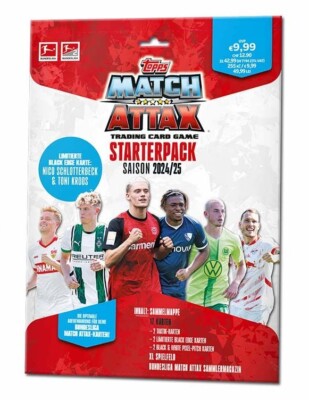 Topps Match Attax Bundesliga 2024/25 Bundle – 1 Blister Mit 37 Karten + 40 Exklusive Sammelhüllen Von Collect-it, Inkl. Limited Edition Karten