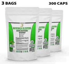 Moringa Oleifera Pure Leaf Extract 10,000mg Serving 100 Pure Capsules 300
