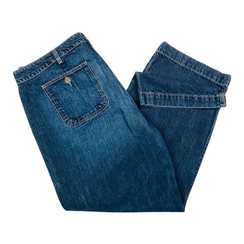 Womens Lands End Blue Denim Jeans 