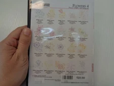 11909 Flowers 4 Embroidery Takeout Embroidery Design Multi Format CD 