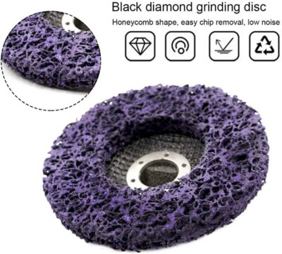 1/2/5/10Pcs 4'' Poly Strip Disc Wheel Paint Rust Removal Clean For Angle Grinder