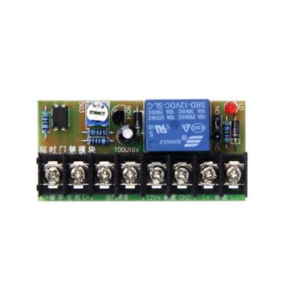 12V NO NC Electric Lock Delay Relay Module for Door Intercom Access Control