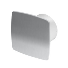 Bathroom Extractor Fan 100mm /4" Chrome Finish, Humidity, timer, Pull cord