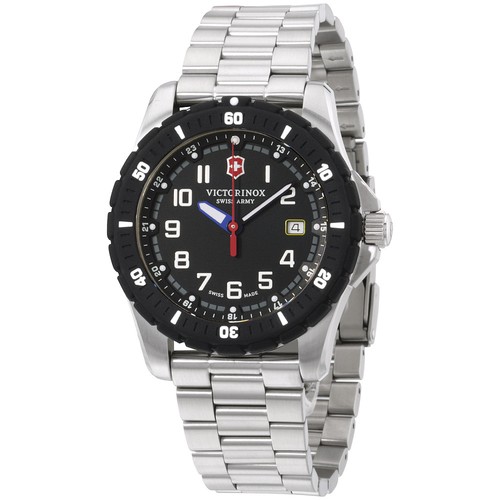 Victorinox Swiss Army Black Dial Stainless Steel Men39s Watch 241675