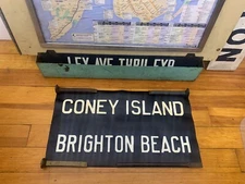 NY NYC SUBWAY ROLL SIGN BRIGHTON BEACH CONEY ISLAND BOARDWALK BROOKLYN LANDMARK