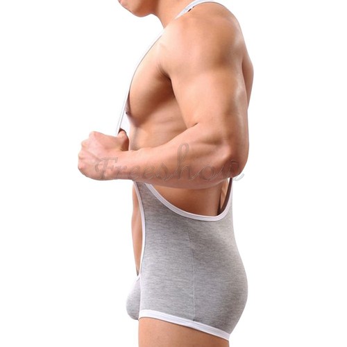 Mens Jockstrap Freestyle Wrestling Singlet Underwear Fitness Backlesss Bodysuit - Picture 11 of 15