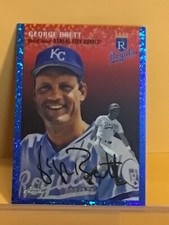 2023 Topps Chrome Platinum Anniversary George Brett Blue Mini Diamond &Base 457