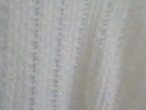 Vintage 1960's Shawl wrap White Off White 48 x 23 - Picture 3 of 4