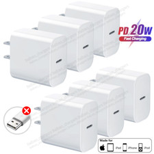 20W PD Fast Charger Block USB C Wall Power Adapter For iPhone 16 15 14 13 12 11