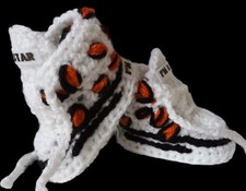 ANIMAL BABY CROCHET SHOES YOURS BABY'S NAME TRAINERS HANDMADE TRAINERS