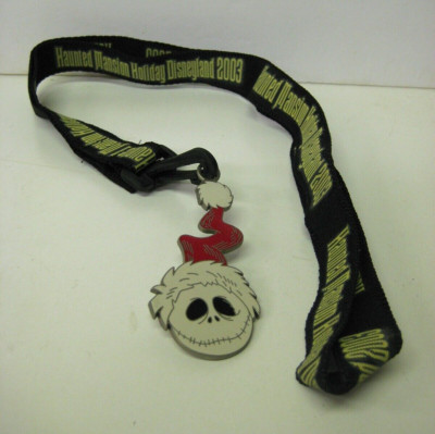 VTG 2003 Disney Parks JACK SKELLINGTON Haunted Mansion Holiday Lanyard NEW