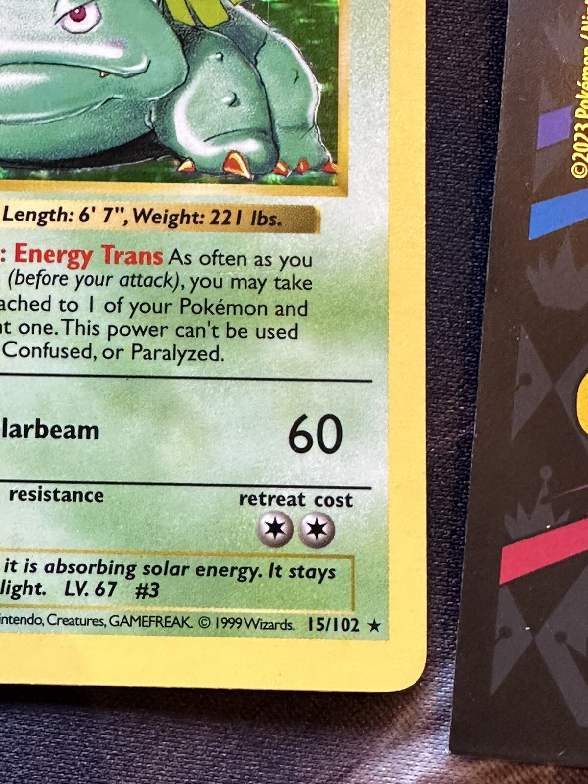 Pokémon Venusaur Base Set 1st edition 15/102 Front🍃