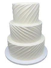 3 Tier Fake Cake 12 Inches Tall - Add Wedding Cake Toppers & Cake Decorations