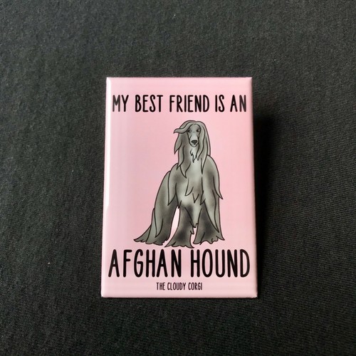 Afghan Hound Dog Magnet Handmade Best Friend Cartoon Art Gifts and Decor - Picture 12 of 12