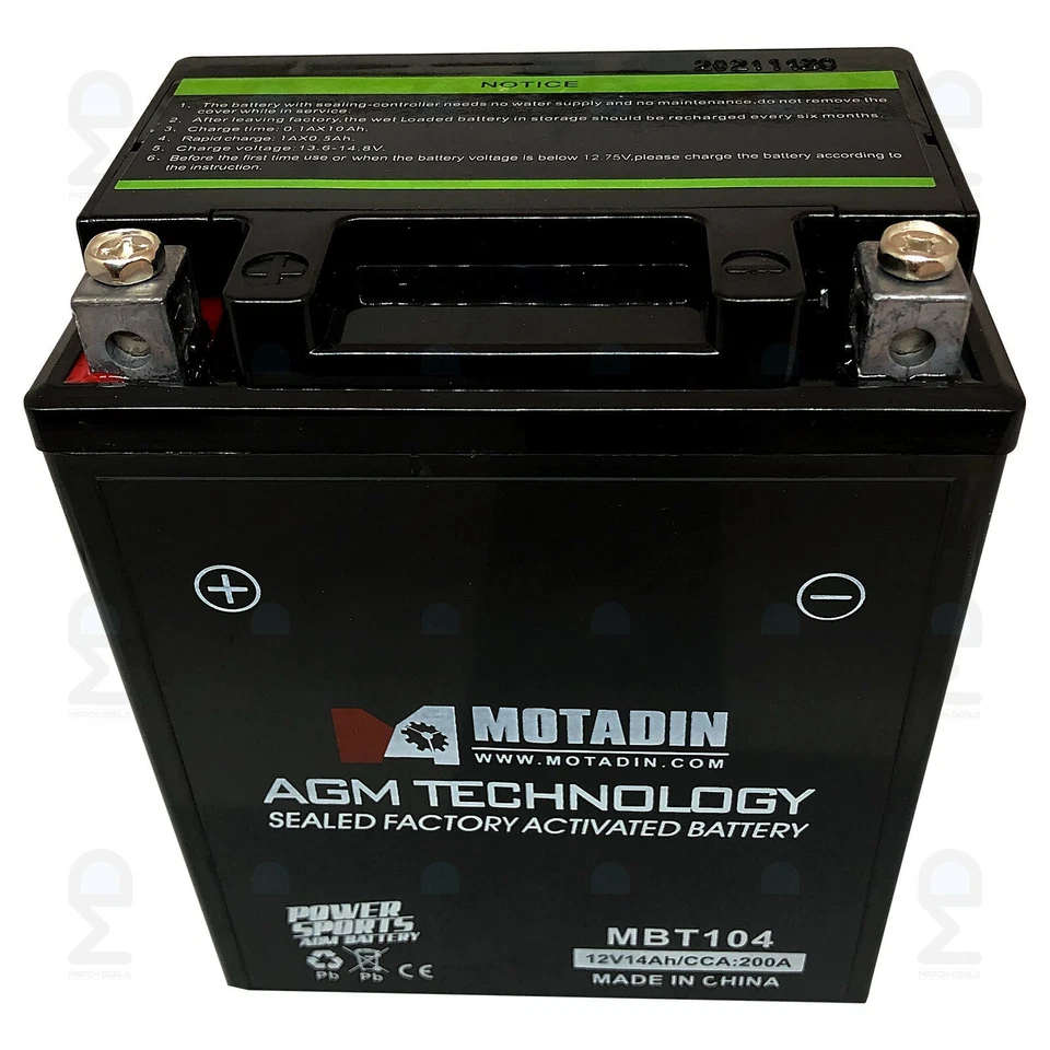 AGM BATTERY FOR SUZUKI GS650G GS650GL 1981-1983 / GS1100S GS650M GS750ES GS750S - Image 3 of 4