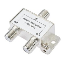 ONN Digital Coax 2-Way Splitter HD Cable High Performance F-Type Connector
