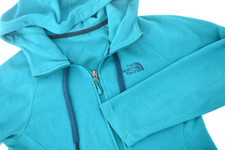THE NORTH FACE Women's Full Zip Hooded Fleece Jacket SIZE SMALL Teal Green