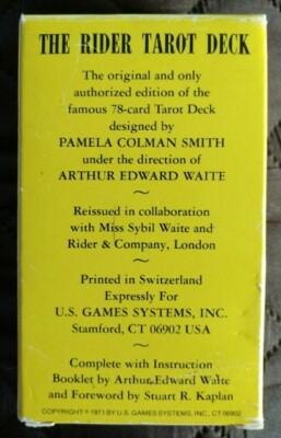 1971 The Rider Tarot Deck The Magician 78 Cards Printed in