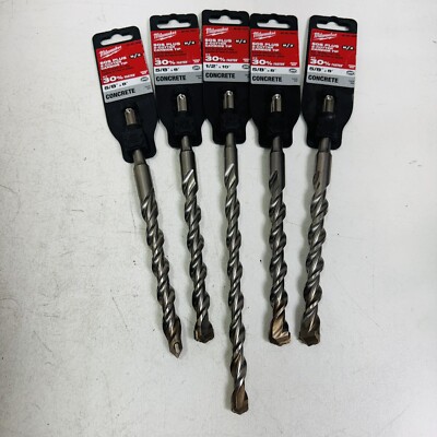 5 Pk Milwaukee 48-20-7602 SDS+ 5/8'' x 6'' x 8''  Rotary Hammer Drill Bit SDS Plus