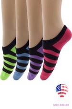 Lot Of 12 Women No-Show Liner Low Cut Invisible Loafer Cotton Sock Colorful