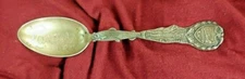 Antique Mechanics Sterling Silver Souvenir Spoon Portland, Ore SALMON mono