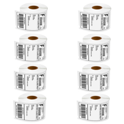 8Rolls 2-5/16'' x 4'' Large White Shipping 300 Labels 30256 For Dymo LabelWriter