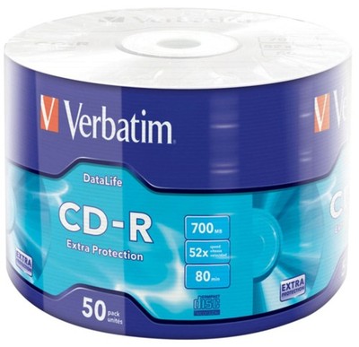 Verbatim CD-R 700MB, 52x, 50er-Pack CD-Rohlinge #1907418